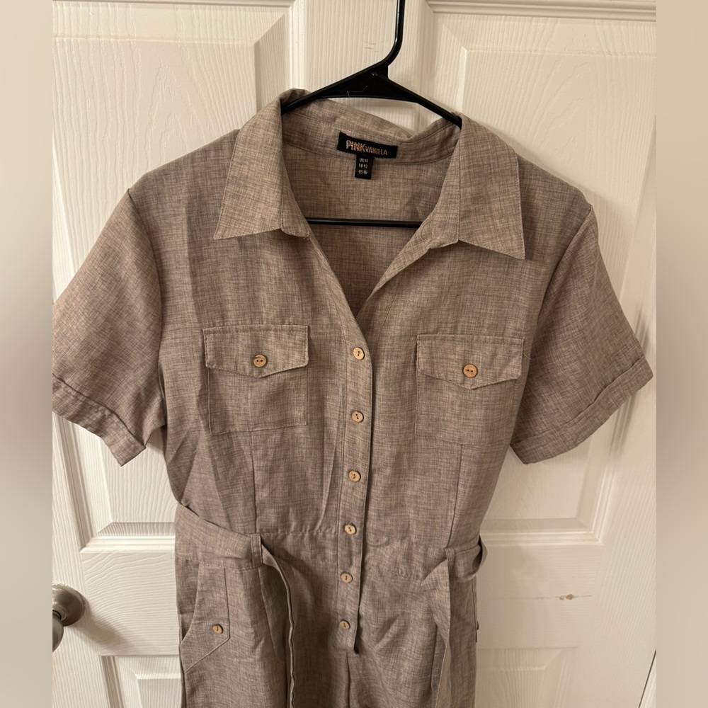 Beige romper - women’s size 10